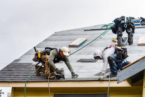 Professional Gutter Installation technician working in Muscotah, KS